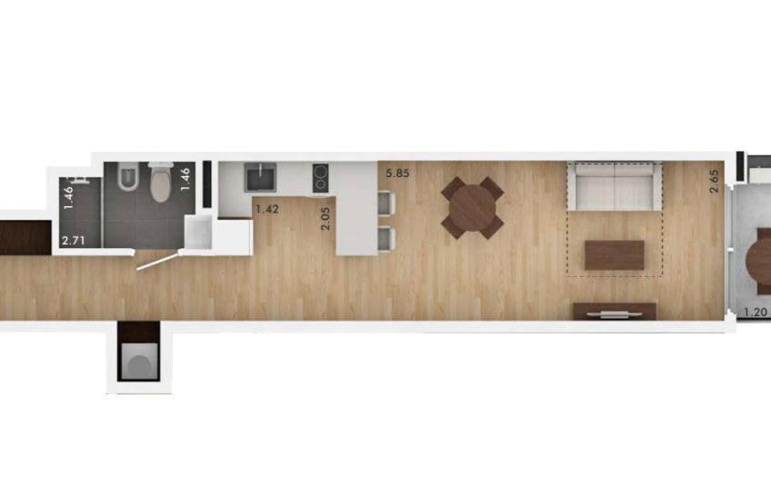 Venta Monoambiente Con Terraza En Ciudad Vieja